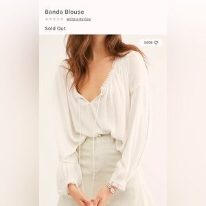 Free People Banda Blouse ~ size M